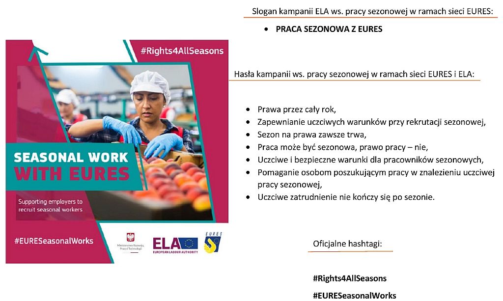 Seasonal work Plakat informacyjny